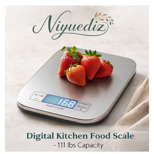 Niyuediz™ Digital Kitchen Food Scale - 11 lbs Capacity, kitchen scale, digital scale, food measurement, cooking precision, kitchen gadgets